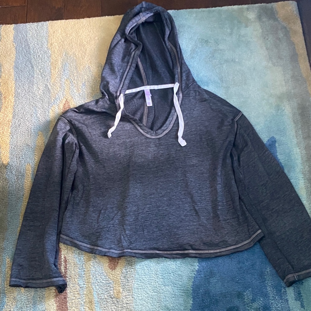 Xhilaration Dark Gray Cropped Hoodie